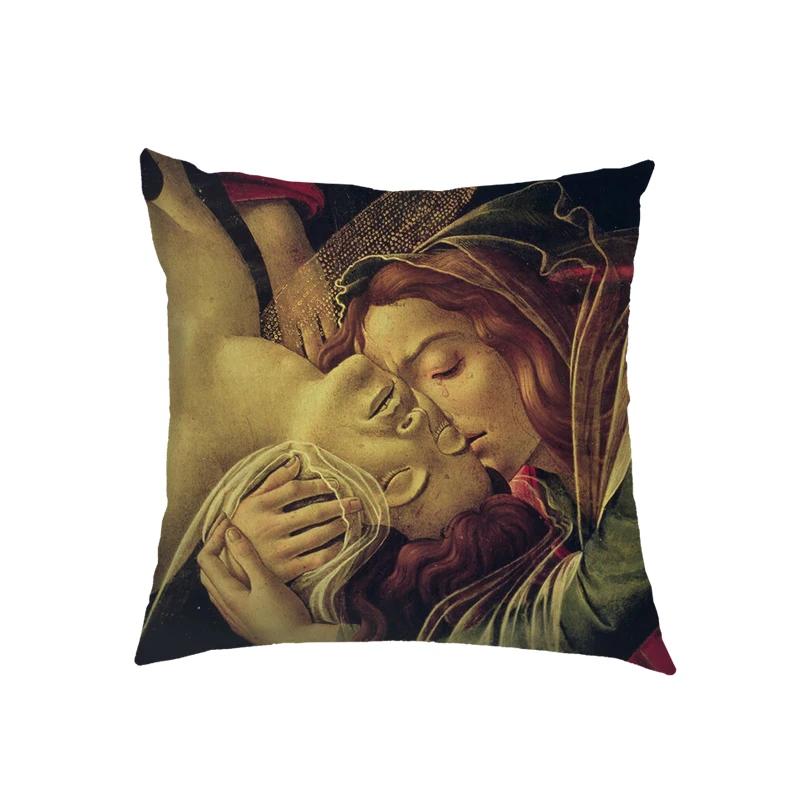 Botticelli Ölgemälde Kissenbezüge Die Geburt der Venus Porträt Kissenbezug Sofakissenbezug Büro Schlafzimmer Heimdekorationen