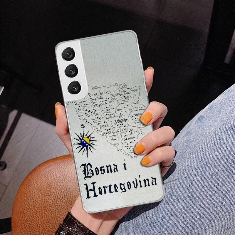 Bosnia And Herzegovina Flag Phnoe Case for Samsung Galaxy S26 S25 Edge S23 S24 Ultra S22 Plus S21 S20 FE Unique Cover Soft Coque