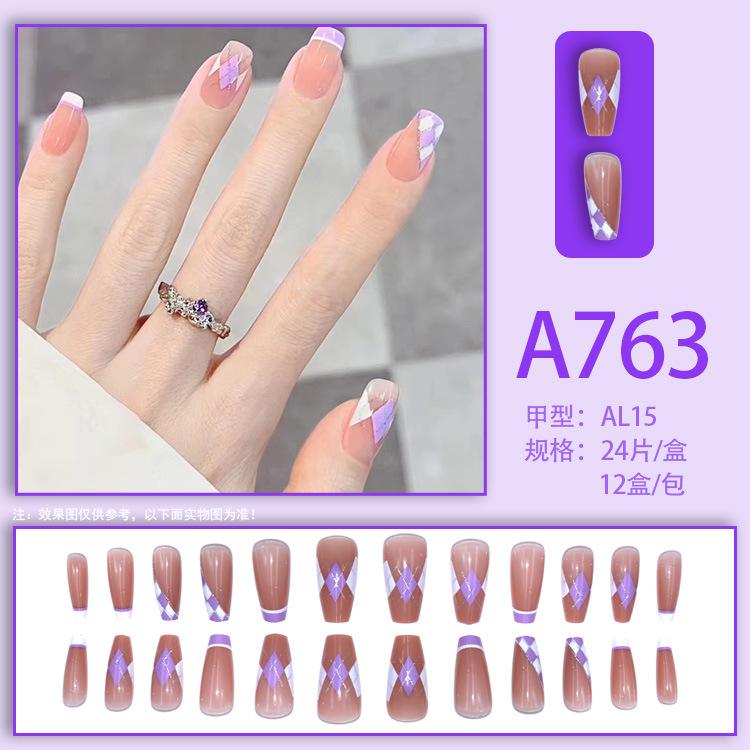 24 teile/schachtel Schnelle Nägel Verschiedene Schmetterling 3D Blumen Einfache Nail art Aufkleber Tragbare DIY Fertige Künstliche Nägel