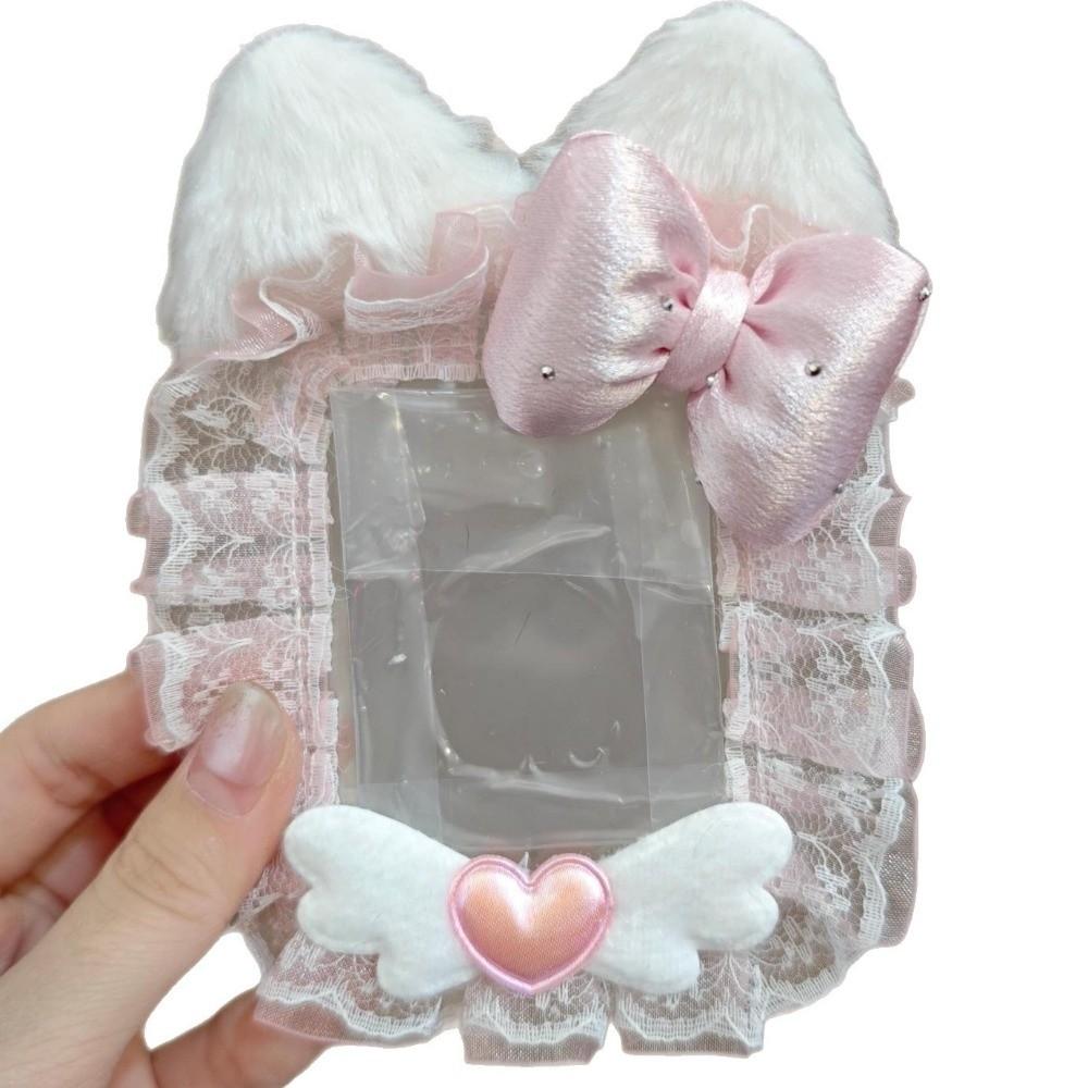 Cute  Photocard Case Sweet DIY  Card Holder Anime Cat Lace Photocard Case Lolita Idol Display Photo Protector Case