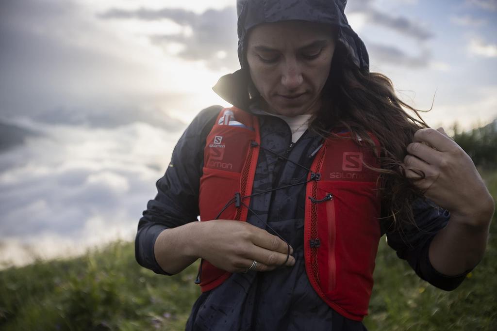 Salomon Trinkweste ADV HYDRA VEST 4 Hydra Weste Feurig Rot Größe (Fortgeschritten 4) XS~XL