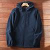 Autumn and Winter Windproof and Waterproof Plus Velvet Jacket Men's Hooded Outdoor Soft Shell Jacket