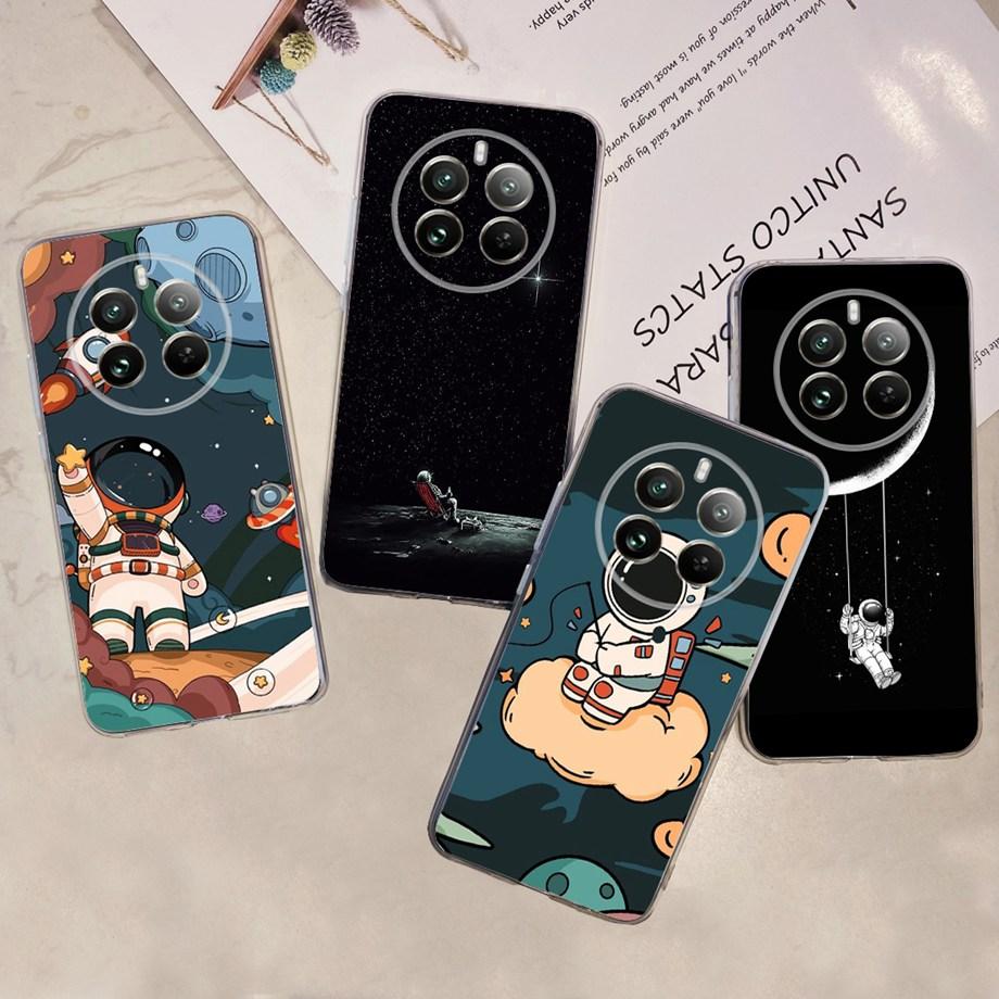 For Realme 12 Pro Plus Case Soft Clear TPU Silicone Phone Case For Realme 12 Pro Pro+ Cute Cartoon Shockproof Back Cover Fundas