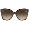 Brown Shaded Butterfly Ladies Sunglasses Gg0459s 002 54