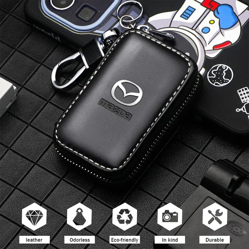 2025 Horká kožená klíčenka Taštička na klíče od auta Multifunkční pouzdro na klíče Pro Mazda 3 6 Atenza Axela Demio CX3 CX5 MS Příslušenství ke klíčům od auta