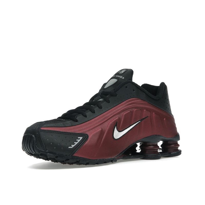 Nike Shox R4 Fekete Csapatpiros Női Sneakerek Metál-Ezüst AR3565-009