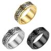 Antique Viking Rune Spinning Couple Rings Norse Engraved Band Handmade Jewelry Gift for Couples