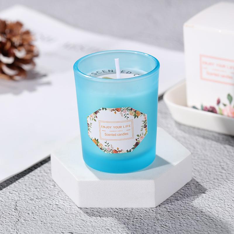 Stained Glass Cup Soy Wax Aromatherapy Candles Wedding Souvenir Fragrance Candles
