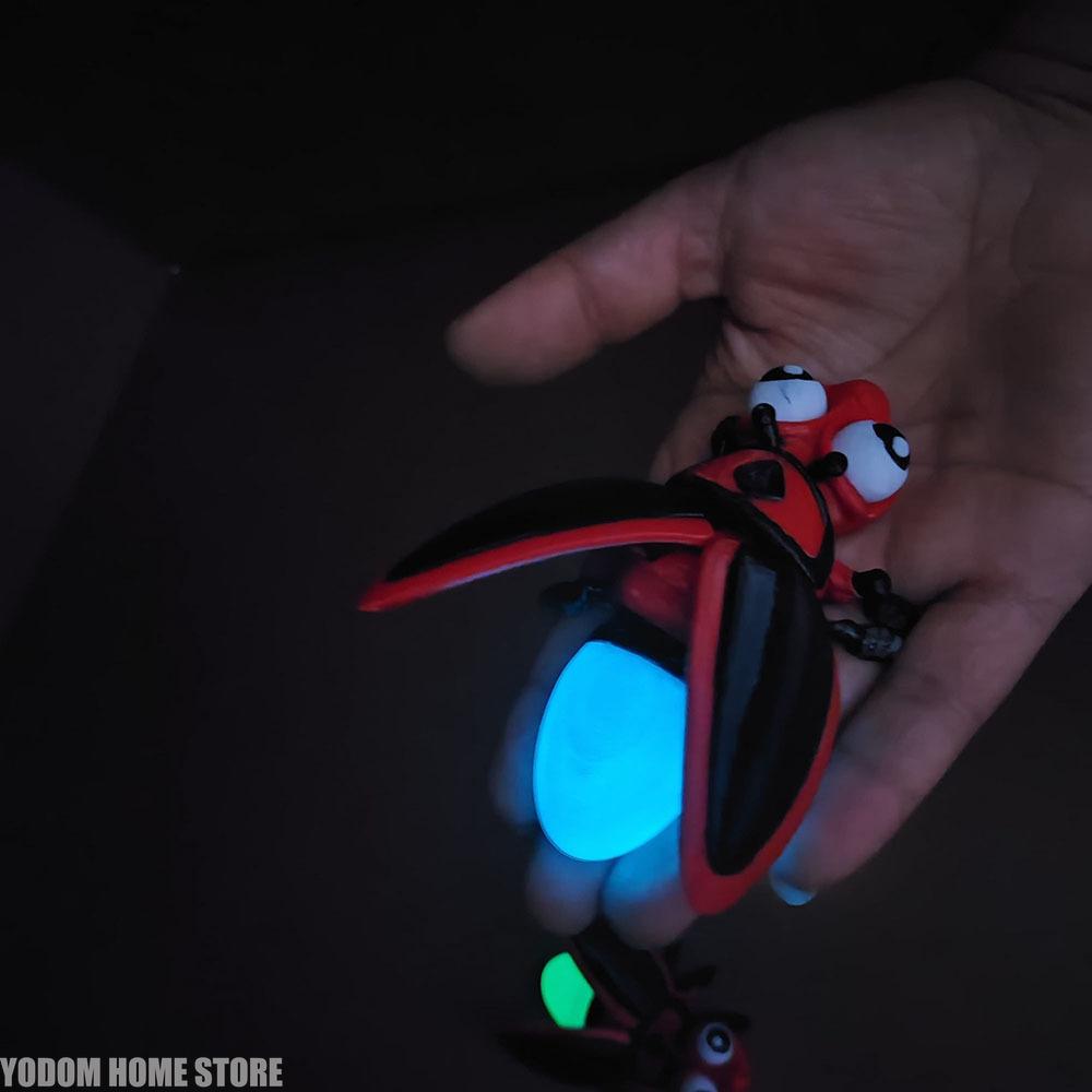3D Printed Colorful Glow-in-the-dark Firefly Figure Cute Doll for Home Decor Gift Home Accessories Kawaii Desk Decoration