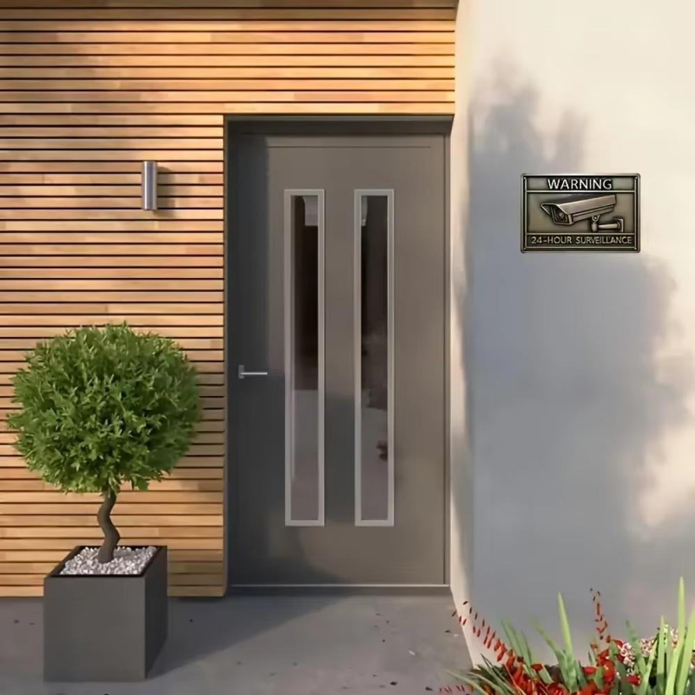 SurveillanceGuardPro™ Vintage Iron Sheet Painting | Surveillance  Sign | Durable Tinplate with Camera Graphic