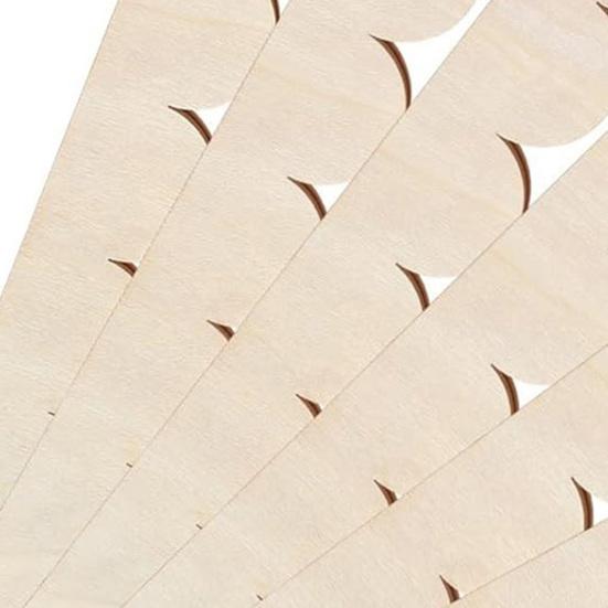 6/12 stk Uferdig kamskjellformet trebordertrim Gårdshus Hjem DIY Håndverk Veggskap Hylle Dør Vindusramme Kamskjellkant Dekorative trelister