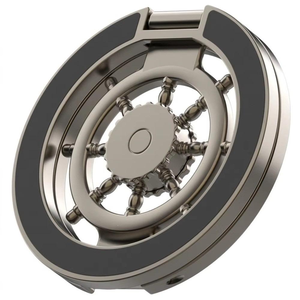 360 Rotating Magnetic Phone Holder Zinc Zinc Zinc Alloy Foldable Phone Grip Phone Ring Holder Desk Use