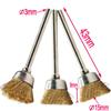 1/15/98pcs Mini Steel Wire Brass Brush For Dremel Drill Polishing Grinding Wheel T-shaped Rotary Brush Grinding Set Accessories