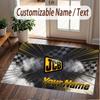 Custom Rug JCB Pattern Print Name Text Soft Non‑Slip Floor Carpet for Home Indoor Decoration