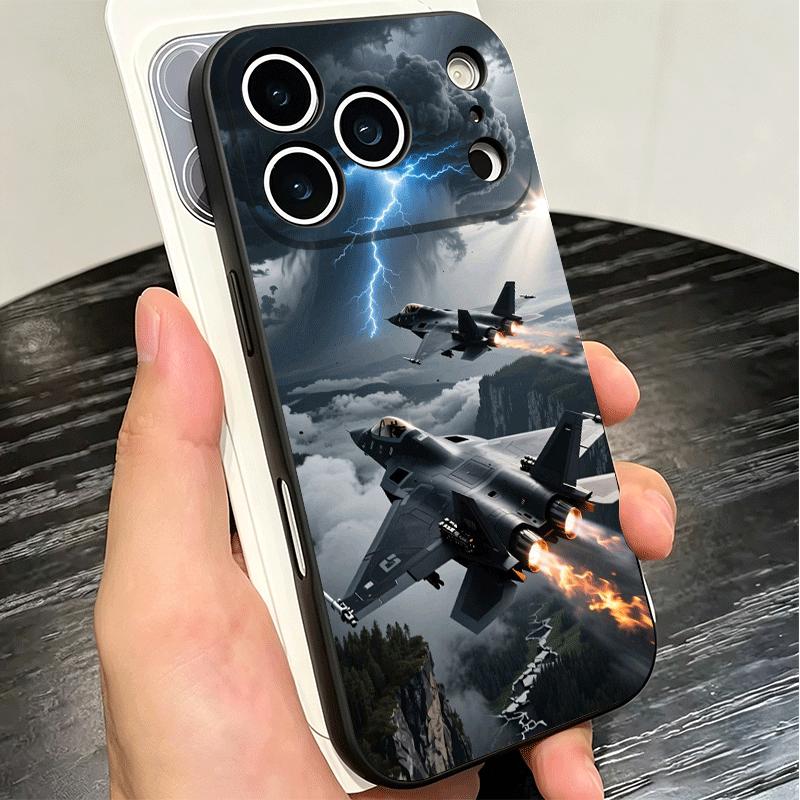 Aircraft Helicopter Formation Soft Phone Case for iPhone 16 16E 17 Air 15 Pro Max 14 Plus 13 Mini 11 12 7 Black Cover Back Shell