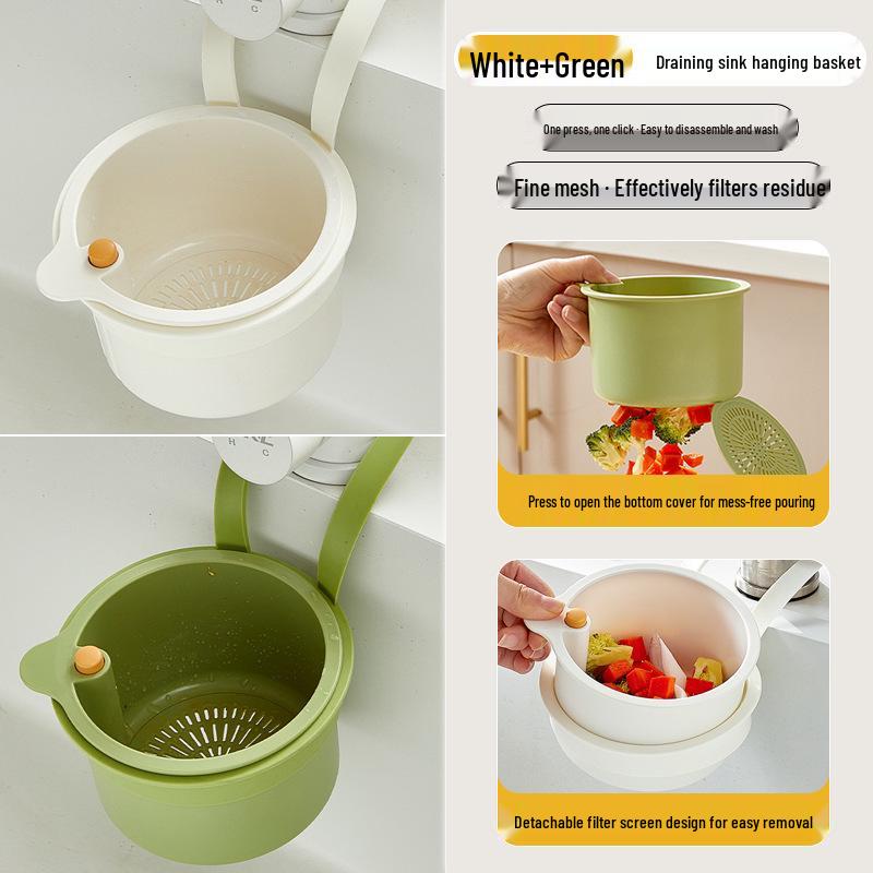Hanging Kitchen Sink Drain Basket for Food Residue & Fruit Washing