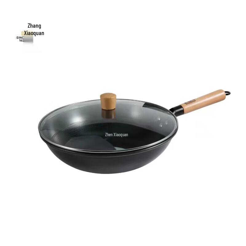 Zhang Xiaoquan 32cm Fine Iron Wok with Lid