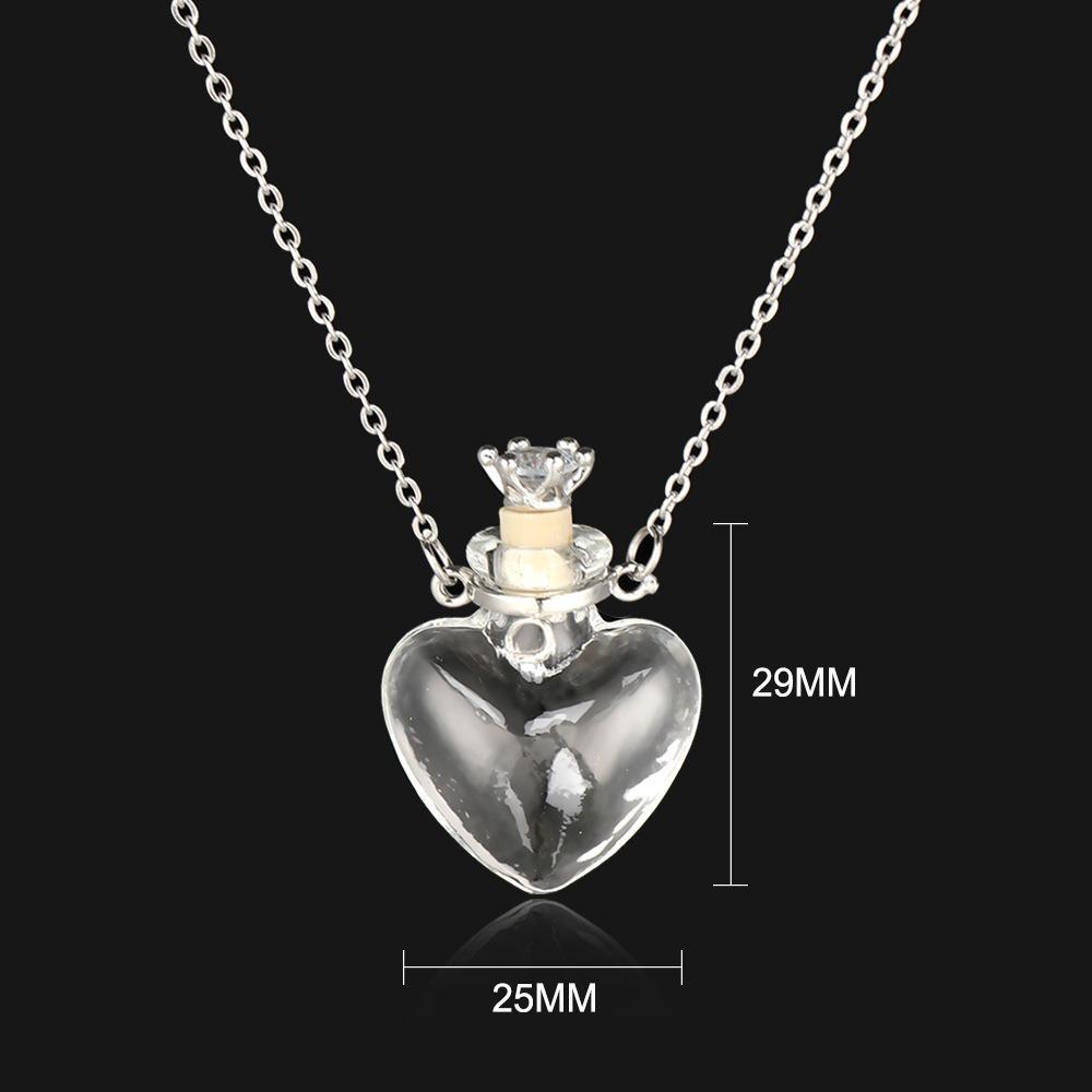 Transparent Openable Necklace Water Drop Mini Bottles Necklace Glaze Vial Pendant Keepsake