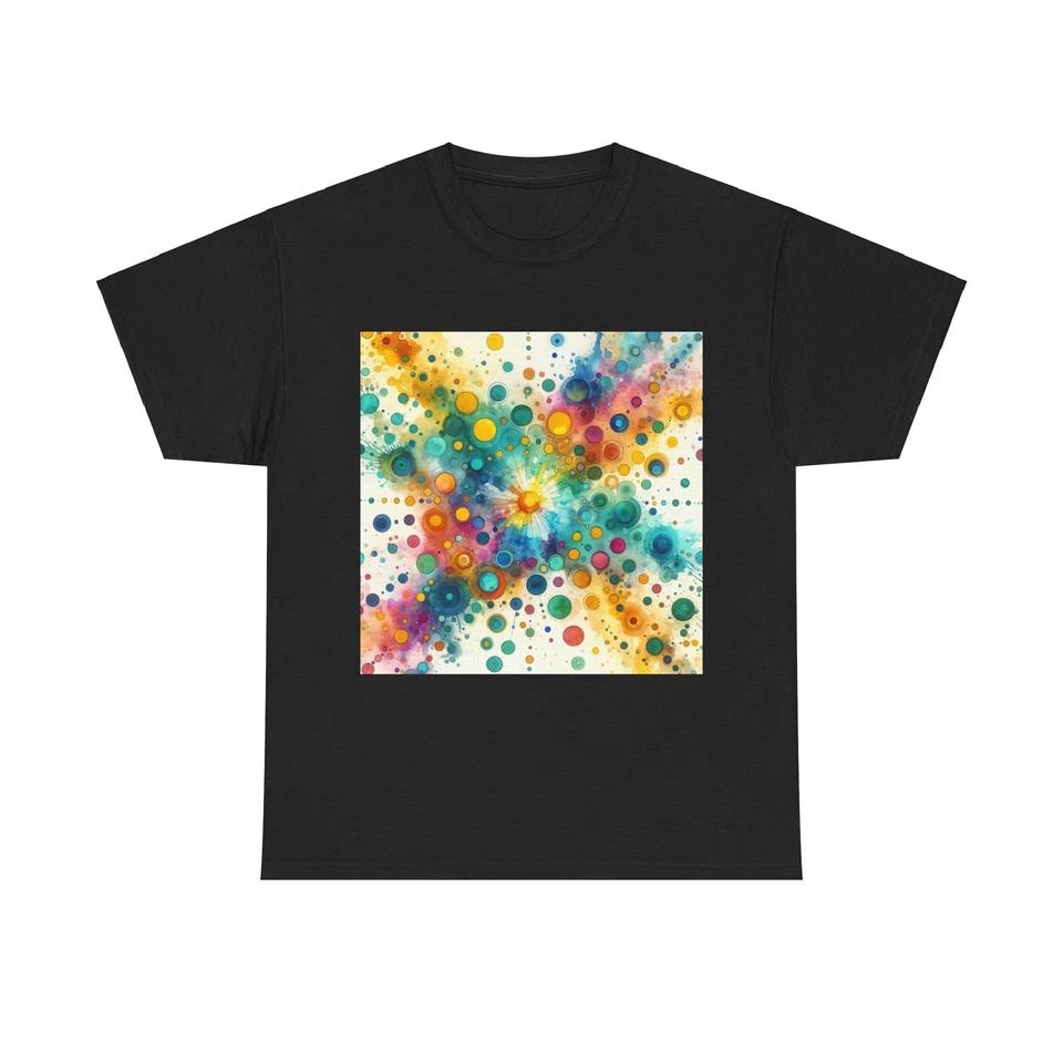 

Unisex Adult T Shirt Watercolor Splash Art Bright Colors Joyful 2XL