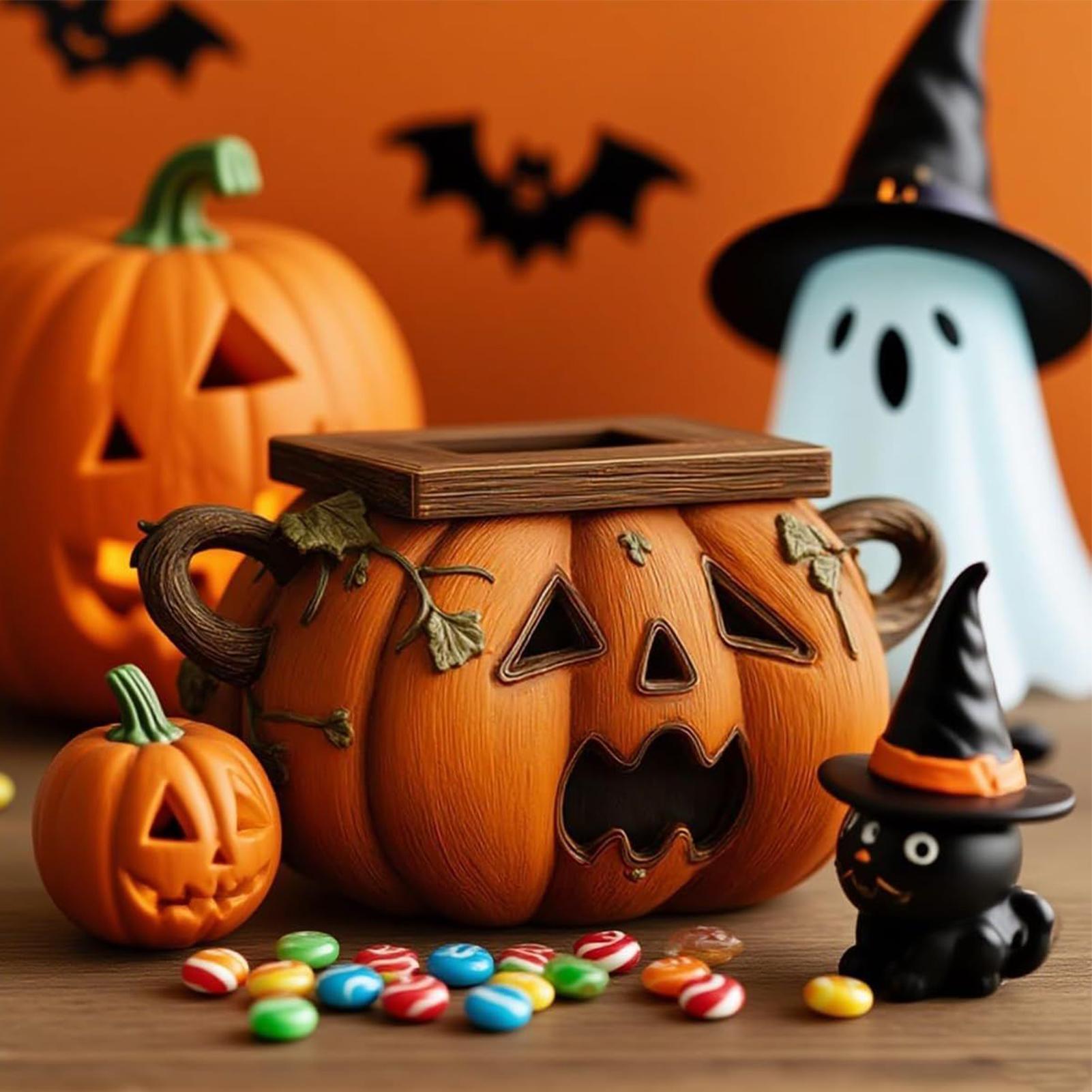 

Pumpkin Tissue Box Holder Halloween pumpkin tissue box holder Halloween scary pumpkin tissue box for bedroom bathroom kitchen China Mainland