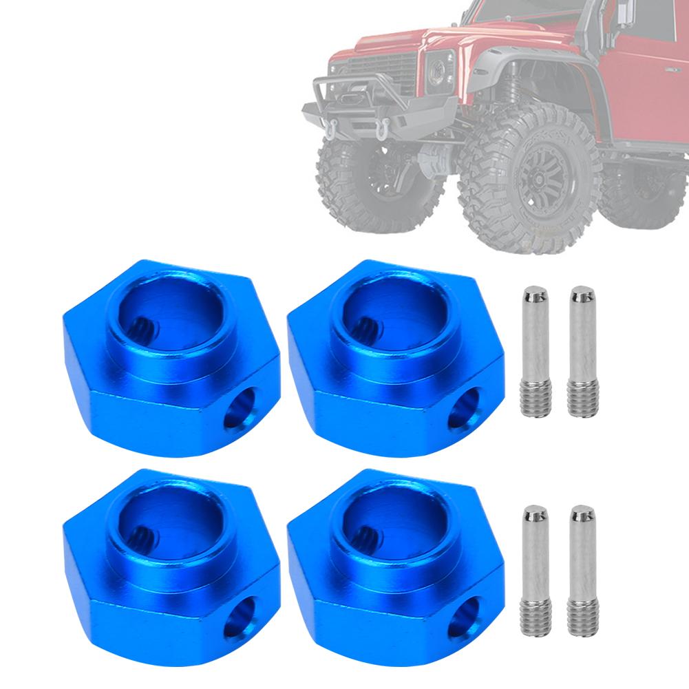 12mm Metal Wheel Hex Hubs Adapter Remote Control Spare Parts Fit for Traxxas trx-4 RC CrawlerBlue 8269B
