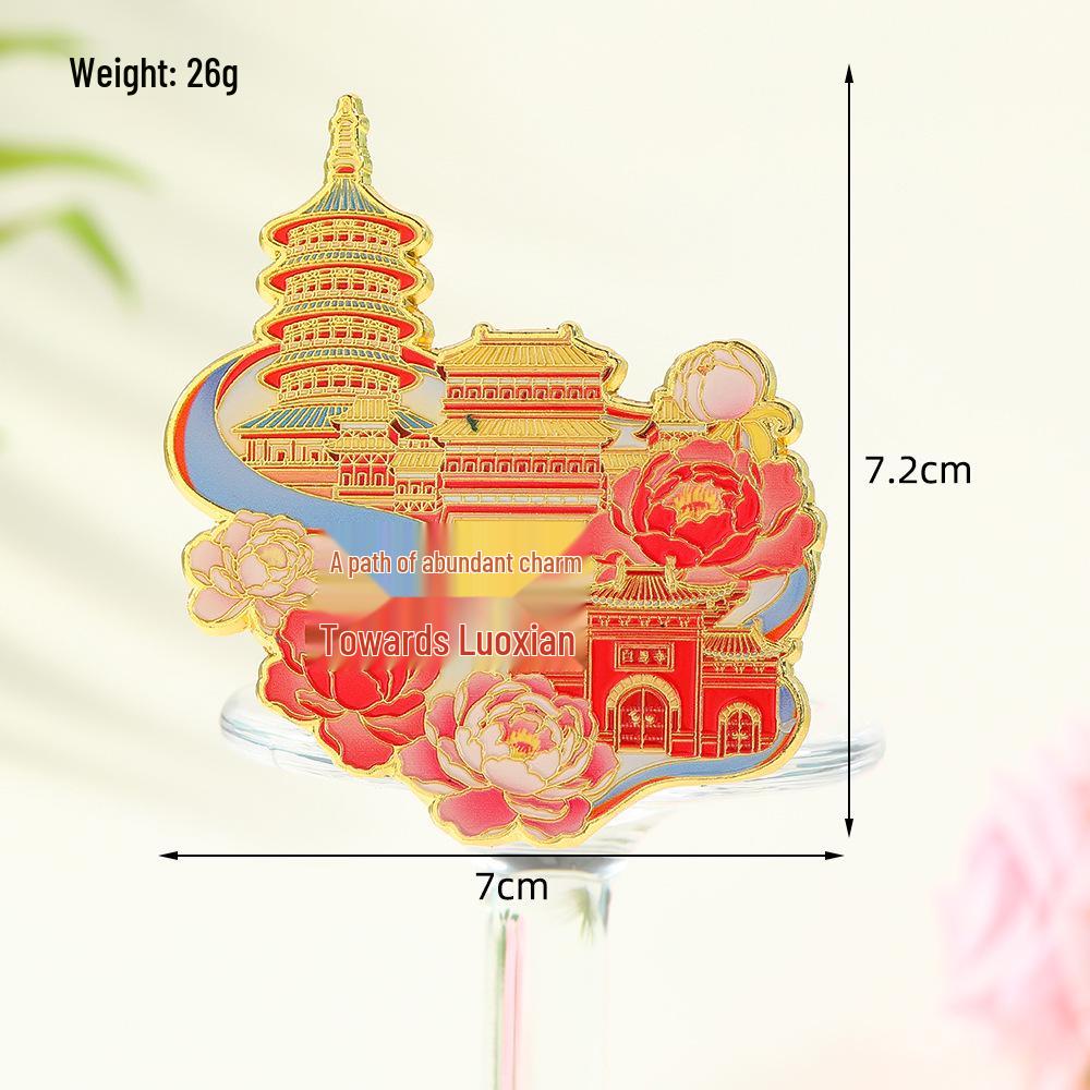 Luoyang Attractions Metal Magnet: Creative Souvenir & Decoration