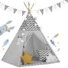 Nukido Children's Teepee Tent With Lights - Gray
