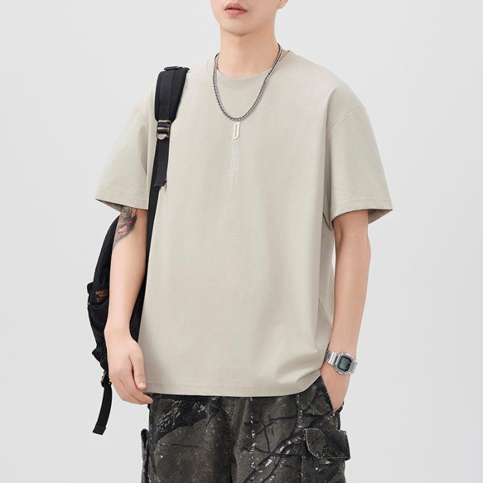 New Summer Foam Printed Short-sleeved T-shirt for Men's Loose Japanese Casual