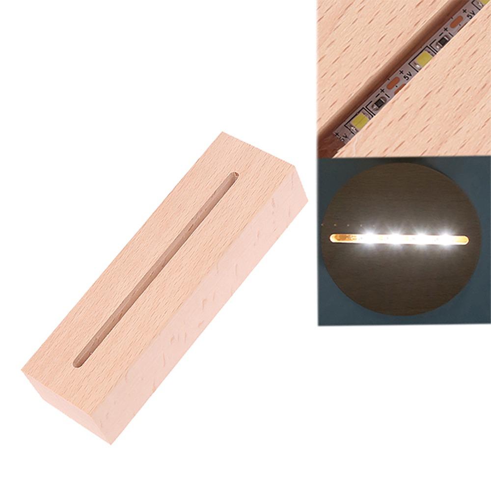 Night Light Wooden Led Base DIY Installation Light Base Durable Lamp Socket  Home Decor