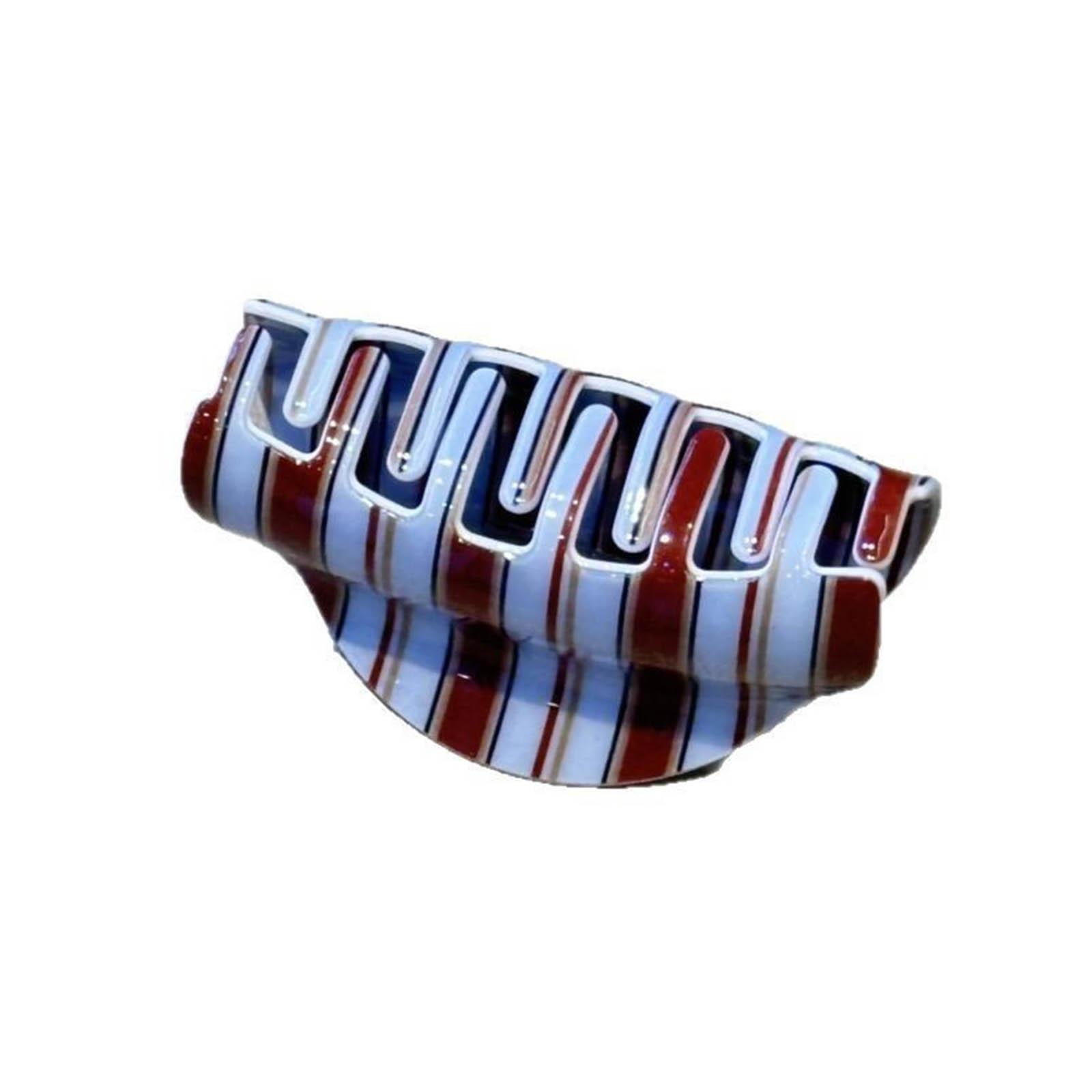 

Striped Hair Claw Clip Secure Hold Ponytail Holder Hair Accessories For Women Office Travel Multiuse Daily Hair Holder