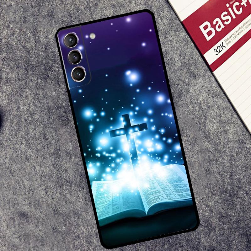 Jesus Cross Case For Samsung Galaxy S24 S22 S23 Ultra Note 20 S9 S10 Note 10 Plus S20 FE S21 FE Cover