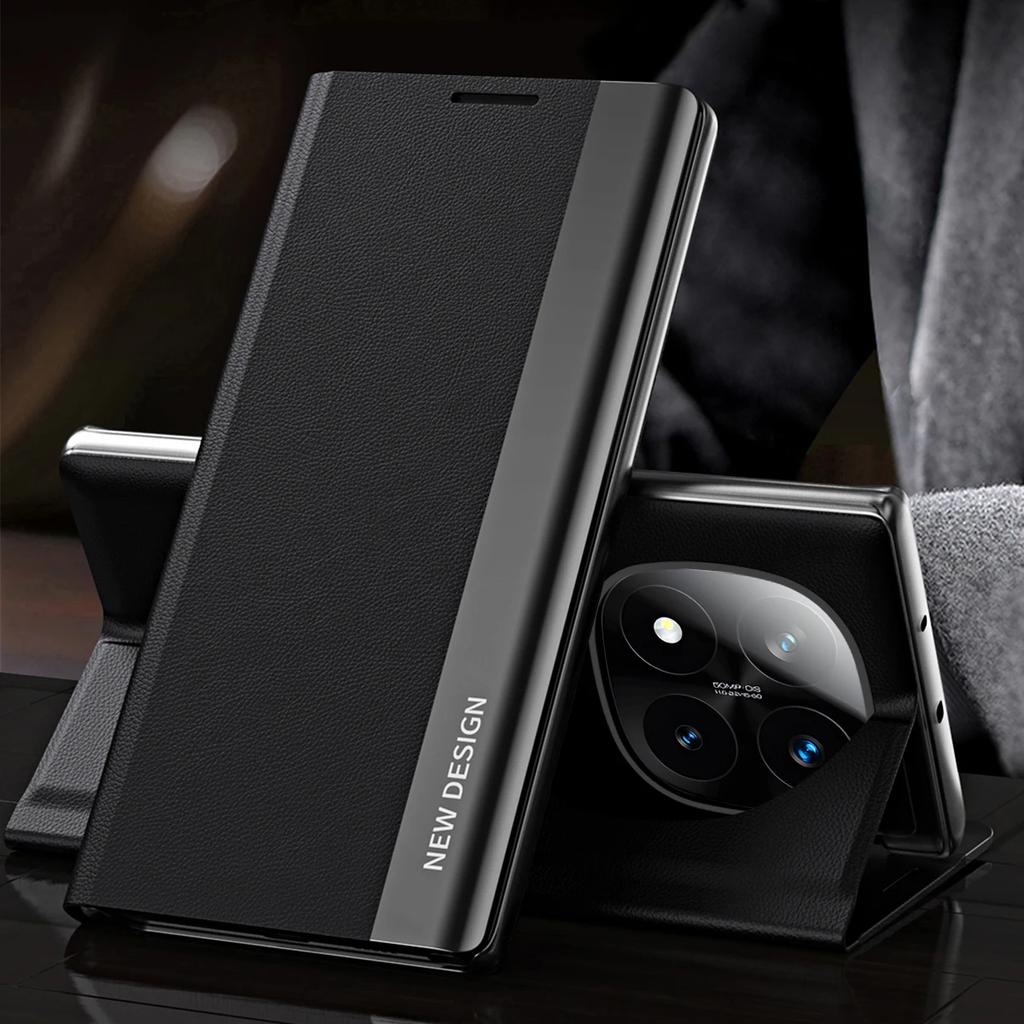 Custodia a libro in pelle placcata Business per Xiaomi 15T Pro 14T 13T Pro Redmi Note 14/13 Pro Plus 4G 5G con supporto in PU