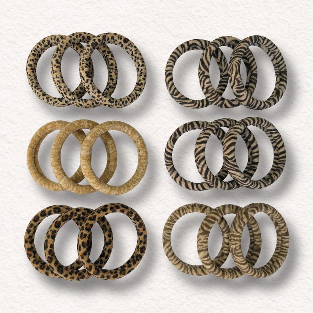 Leopard Print Towel Hair Tie, High Elastic Ponytail Hair Band, Fashion Hair Accessory