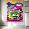 Teen Titans Wall Tapestry Aesthetic Wall Hanging Printed Fabric Blanket Decorative Tapestries For Bedroom Living Room Home Decor