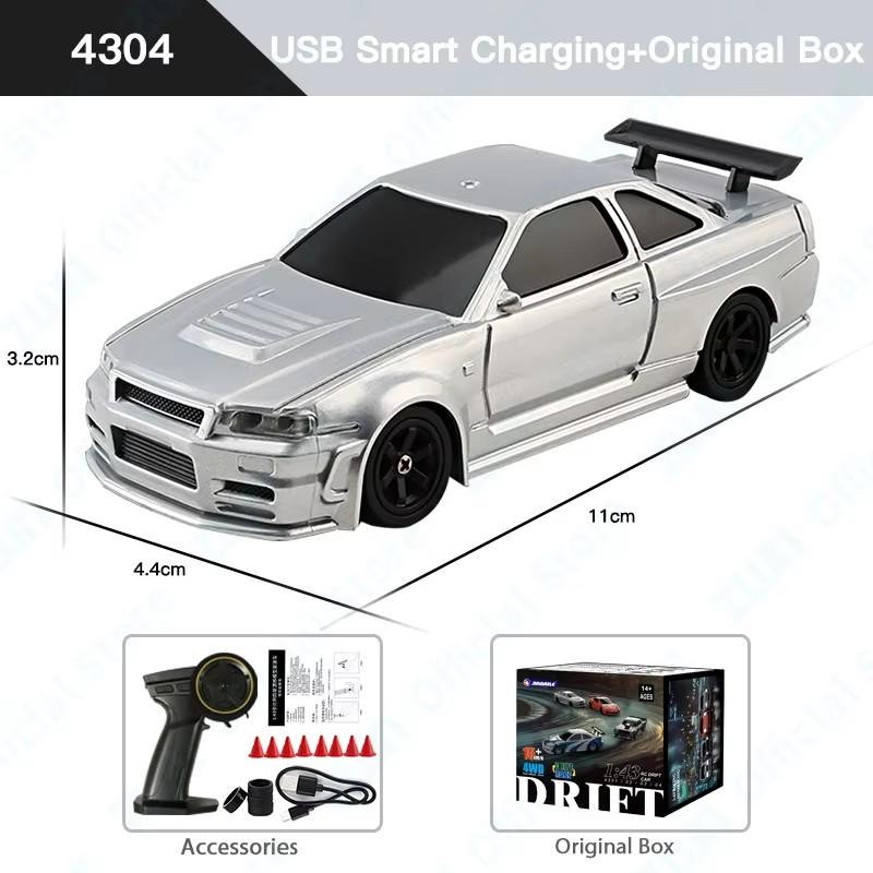 

1/43 4WD Mini RC Drift Car 2.4G Remote Control High Speed Racing GTR Model Toys for Kids Birthday Gifts