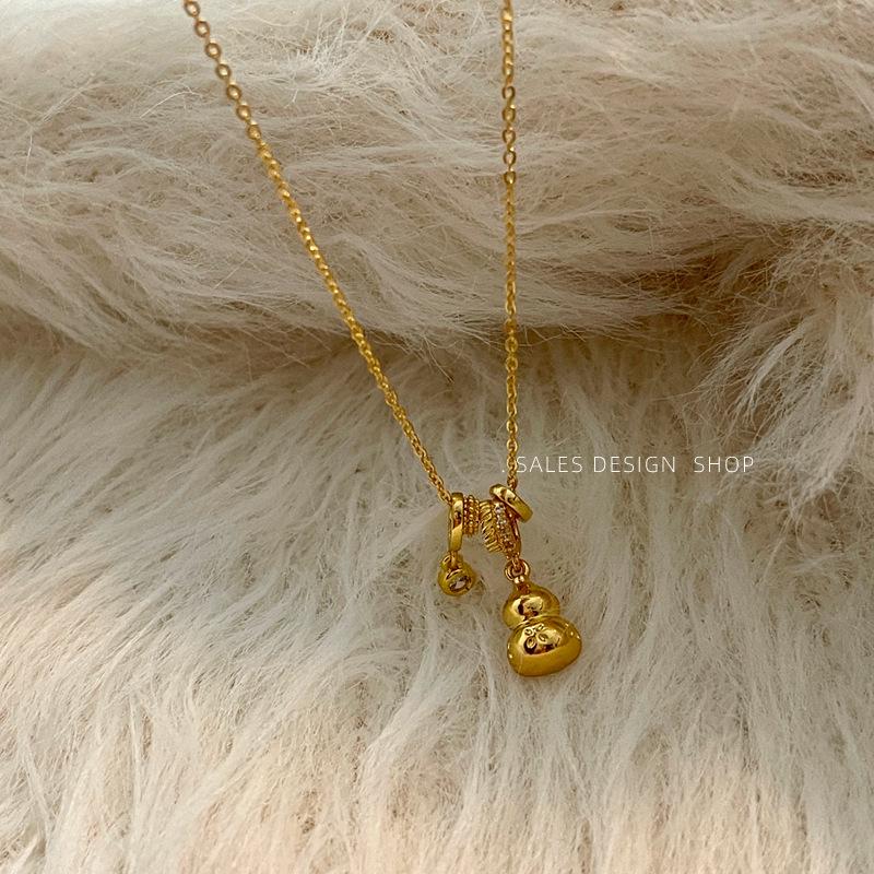 Многокольцевое ожерелье-тыква в корейском стиле: Изысканная, Легкая Роскошь Ключичная Цепь для Женщин