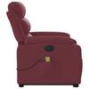 Electric Massage Recliner with Rising Function Burgundy Fabric