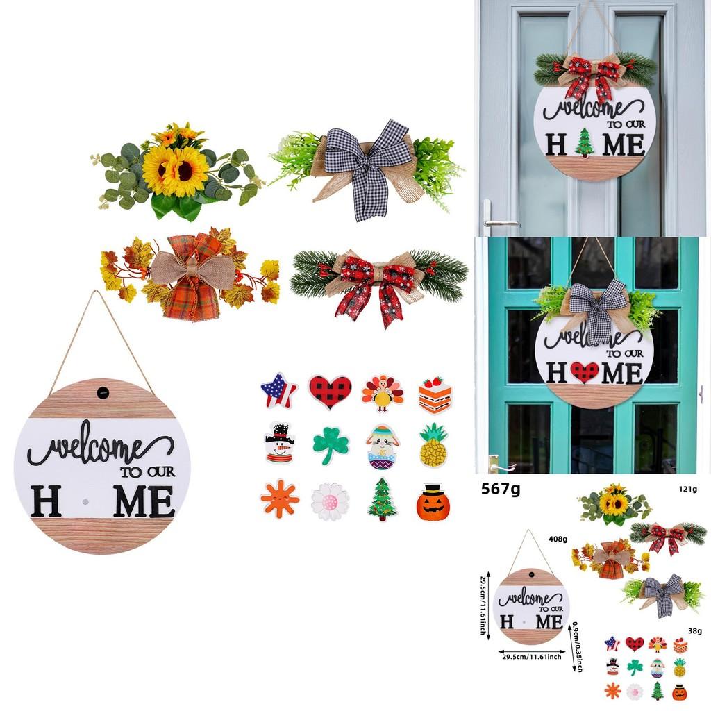 Willkommensschild Für Hauseingang Mit Magnetischem Holzrahmen Für Party-Dekoration