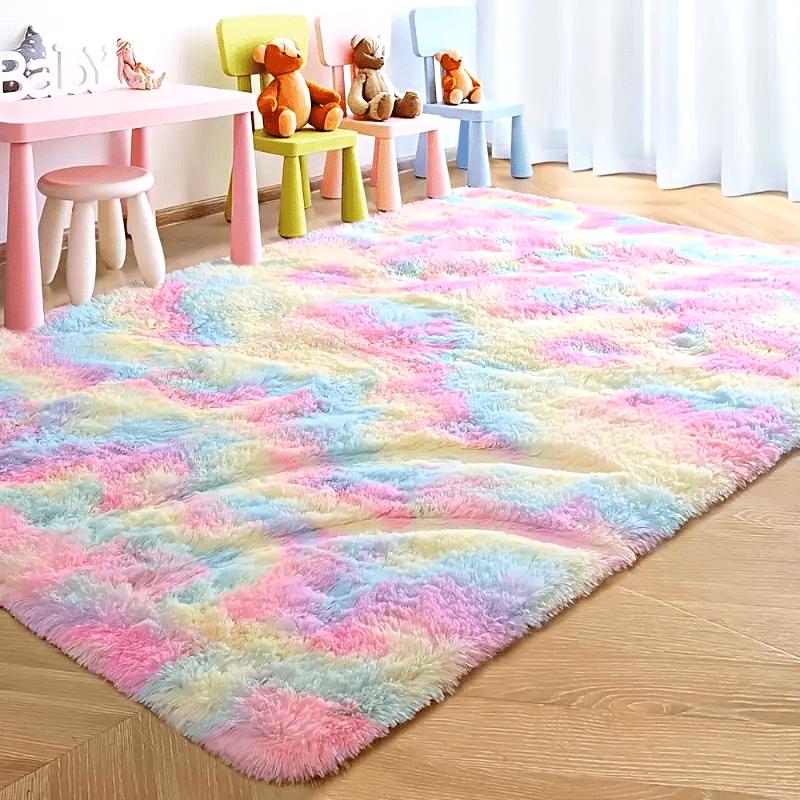 Modern Minimalist Shag Rug: Non-Slip, Sound-Absorbing Living Room Sofa Mat, Bedroom Bedside Rug, Home Decor