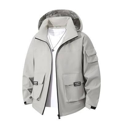 Neue Frühjahrs- und Herbstjacke für Herren Dreidimensionales Tooling Outdoor Freizeit Sport Mit Kapuze