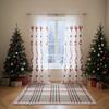 Window Screen Christmas American Atmosphere Embroidered Curtain Decoration Finished Santa High-End
