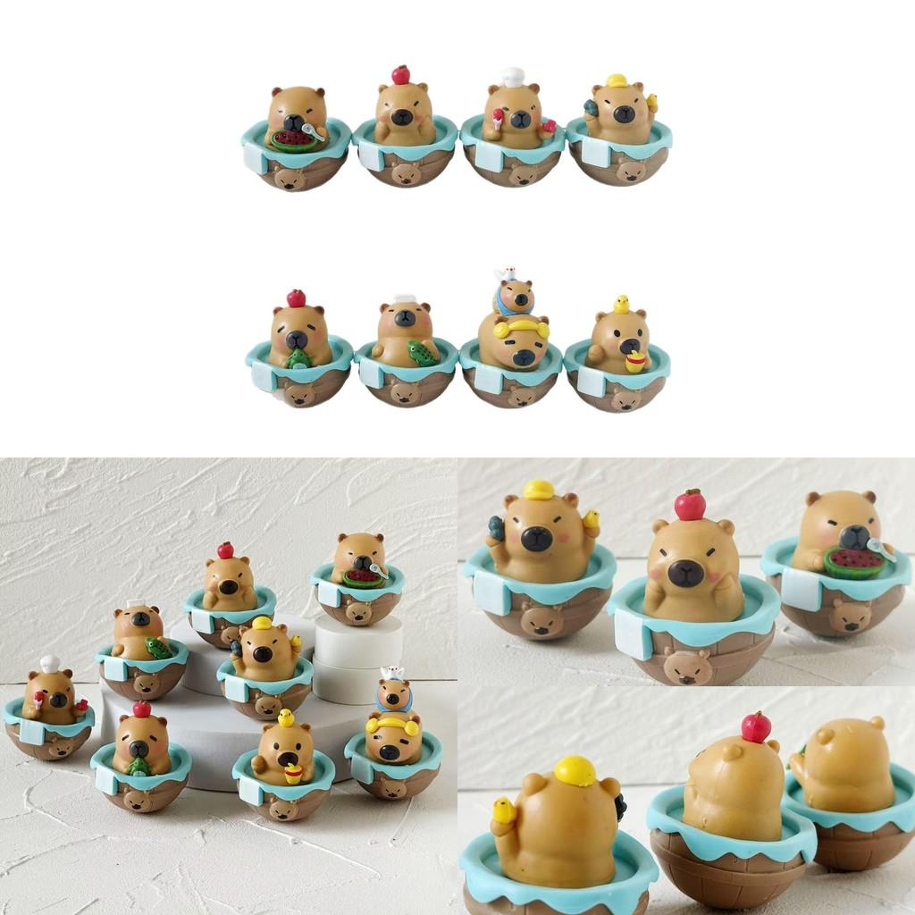 Bathing Tumbler Capybara Toy Pvc Action Figures Model Decoration Kids Gifts