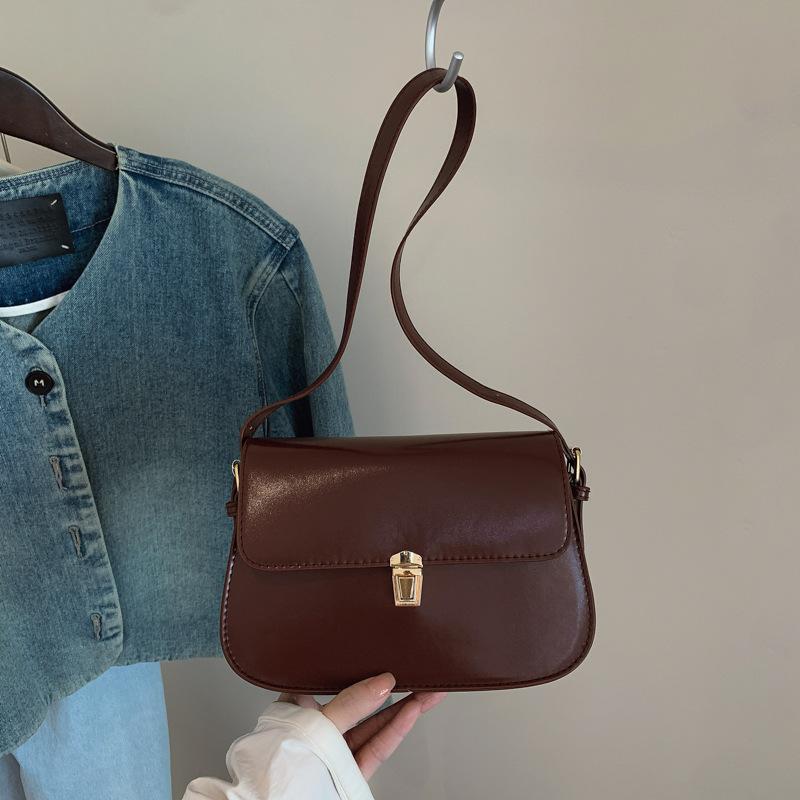 Simple Underarm Bag 2025 Summer New Beautiful Fashion Personality Casual Fashion Solid Color Shoulder Bag Foreign Style Women's Bag