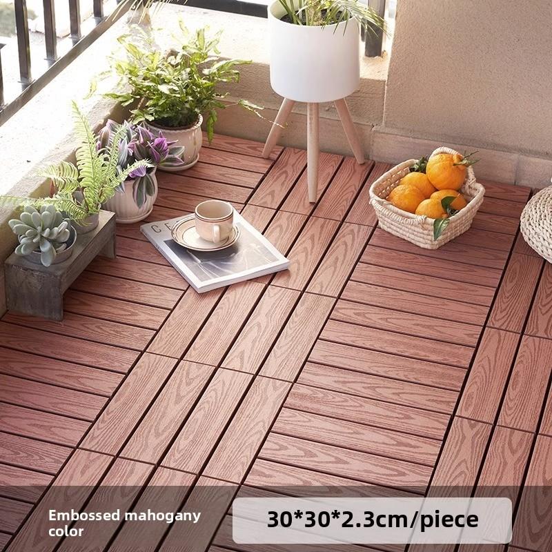Costoffs Acacia Wood Interlocking Flooring Tiles Deck Tiles, Pack of 10/27, Water-Resistant & Non-Slip for Indoor/Outdoor