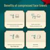 Extra Dicke Komprimierte Gesichtswaschhandtücher: Einweg-Reinigungs-Pads aus Baumwolle