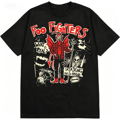 Foo Fighters 2026 Madcool Music Festival Alien Pattern Rock Band Cotton Unisexs And Unisexs Universal Shortsleeved Tshirt