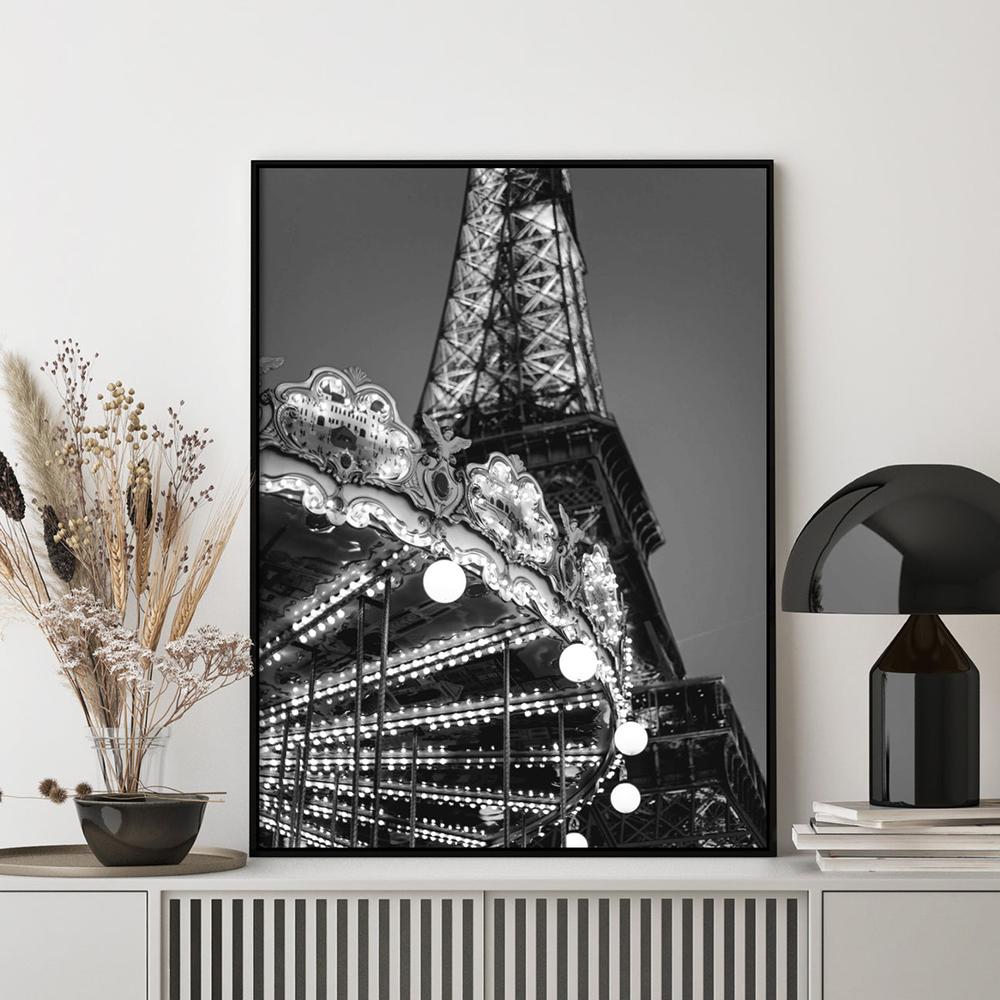 Eiffel Tower Retro Nordic Garden Wall Poster Print Black And White Fashion Canvas Paitning Room Home Decor Landscape Art Picture
