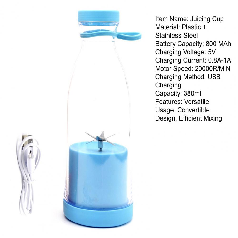 Electric juice cup rechargeable smoothie maker suitable for blending fruits and vegetables comes with a travel cup with 6 blades