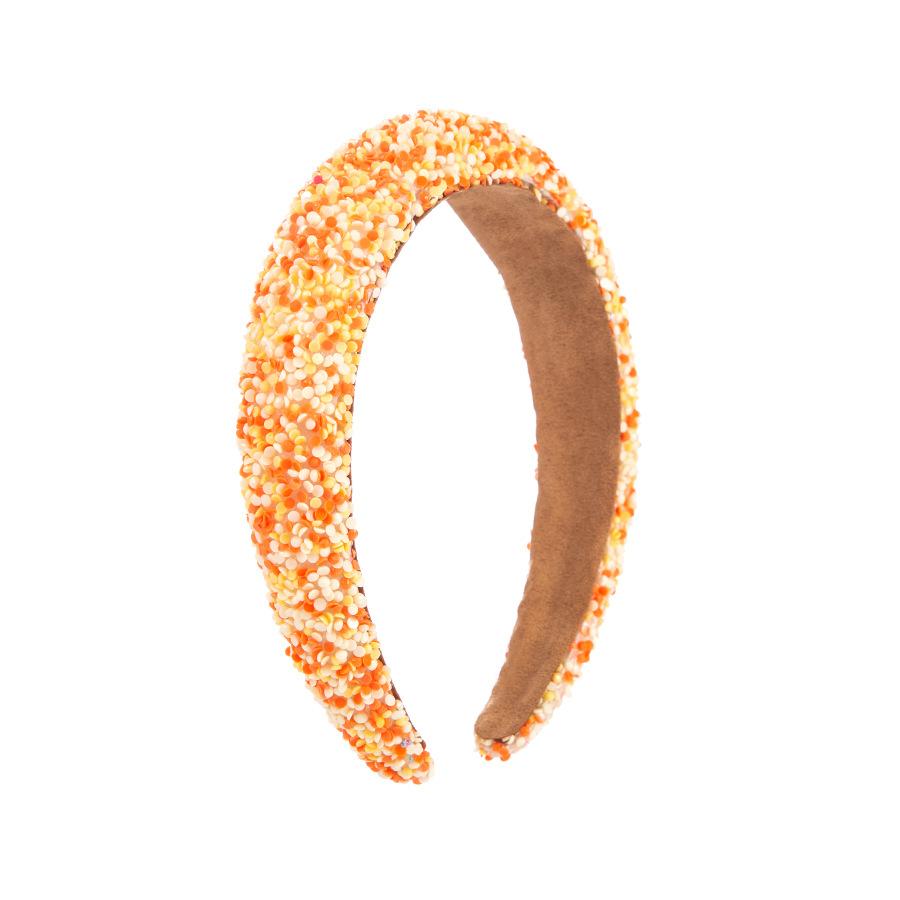 Women's Hair Band Wide Edge Headband Fabric Sponge Colorful Rice Beads Sequins Hair Accessories Party Headwear Accessories