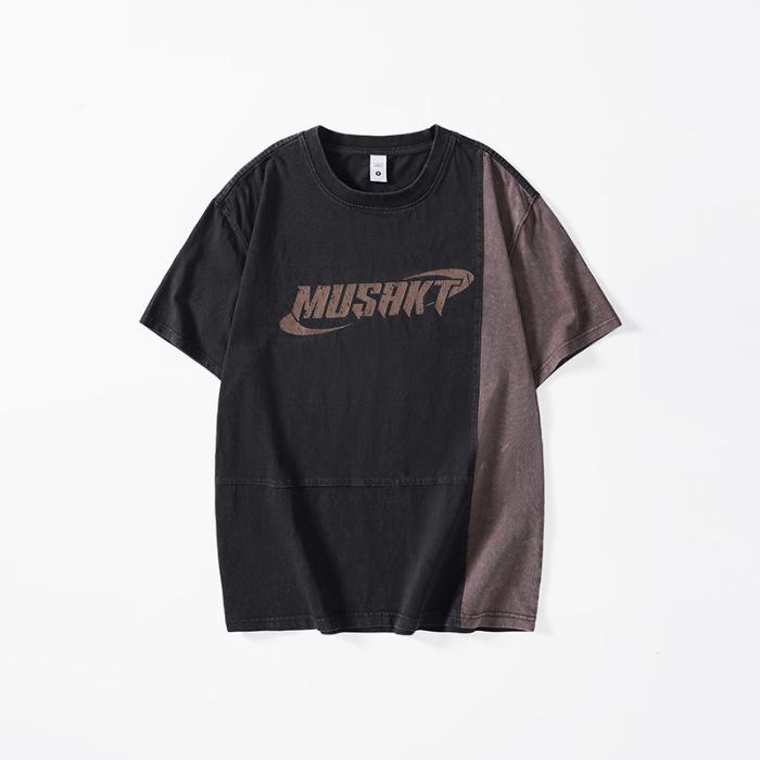 New Summer Thin Men s Short-sleeved Large-size T-shirt for Men s American Retro T-shirt M 4980₽